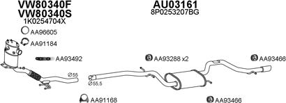 Veneporte 030238 - Система выпуска ОГ autosila-amz.com