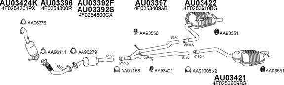 Veneporte 030276 - Система выпуска ОГ autosila-amz.com