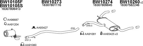 Veneporte 100141 - Система выпуска ОГ autosila-amz.com