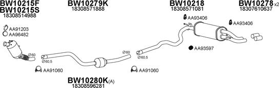 Veneporte 100143 - Система выпуска ОГ autosila-amz.com