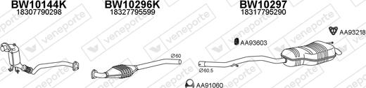 Veneporte 100153 - Система выпуска ОГ autosila-amz.com