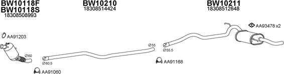 Veneporte 100112 - Система выпуска ОГ autosila-amz.com