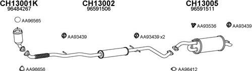 Veneporte 130001 - Система выпуска ОГ autosila-amz.com