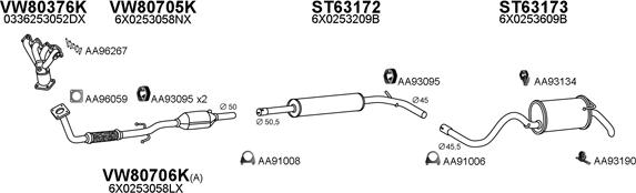 Veneporte 800434 - Система выпуска ОГ autosila-amz.com