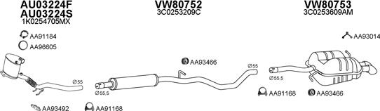 Veneporte 800608 - Система выпуска ОГ autosila-amz.com