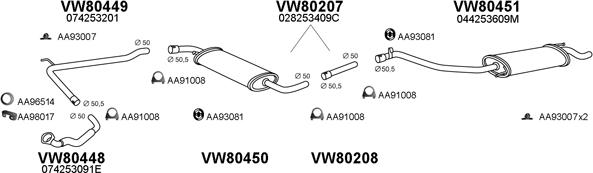 Veneporte 800634 - Система выпуска ОГ autosila-amz.com