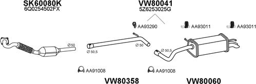 Veneporte 800621 - Система выпуска ОГ autosila-amz.com