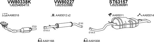 Veneporte 800007 - Система выпуска ОГ autosila-amz.com