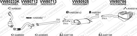 Veneporte 800840 - Система выпуска ОГ autosila-amz.com