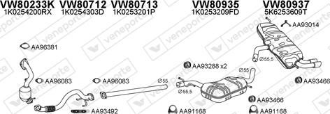 Veneporte 800847 - Система выпуска ОГ autosila-amz.com