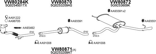 Veneporte 800809 - Система выпуска ОГ autosila-amz.com