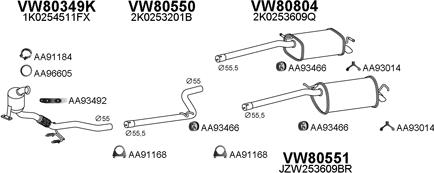 Veneporte 800805 - Система выпуска ОГ autosila-amz.com