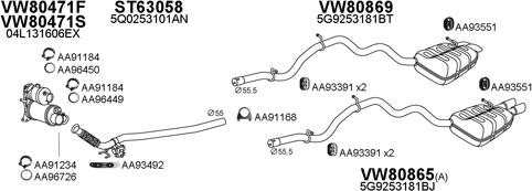 Veneporte 800801 - Система выпуска ОГ autosila-amz.com