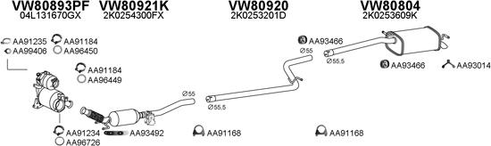 Veneporte 800830 - Система выпуска ОГ autosila-amz.com