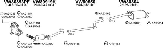 Veneporte 800829 - Система выпуска ОГ autosila-amz.com