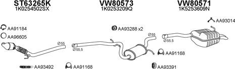 Veneporte 800296 - Система выпуска ОГ autosila-amz.com