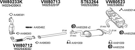 Veneporte 800284 - Система выпуска ОГ autosila-amz.com