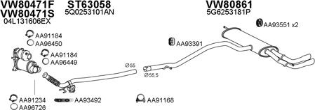 Veneporte 800799 - Система выпуска ОГ autosila-amz.com