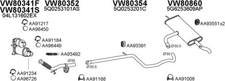 Veneporte 800794 - Система выпуска ОГ autosila-amz.com