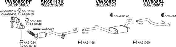 Veneporte 800786 - Система выпуска ОГ autosila-amz.com