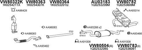 Veneporte 800736 - Система выпуска ОГ autosila-amz.com