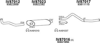 Veneporte 870007 - Система выпуска ОГ autosila-amz.com