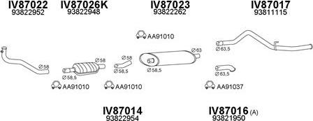 Veneporte 870010 - Система выпуска ОГ autosila-amz.com