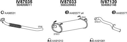 Veneporte 870037 - Система выпуска ОГ autosila-amz.com