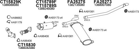 Veneporte 250573 - Система выпуска ОГ autosila-amz.com