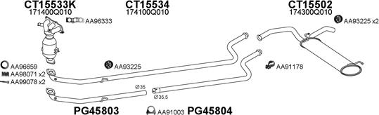 Veneporte 700055 - Система выпуска ОГ autosila-amz.com