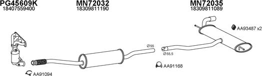 Veneporte 720016 - Система выпуска ОГ autosila-amz.com