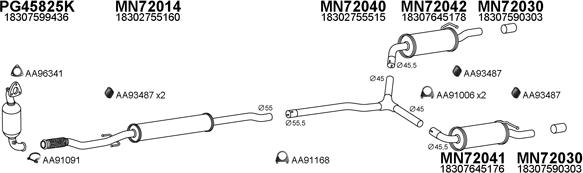 Veneporte 720028 - Система выпуска ОГ autosila-amz.com