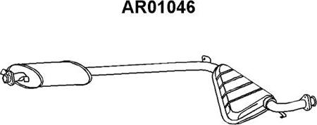 Veneporte AR01046 - Средний глушитель выхлопных газов autosila-amz.com