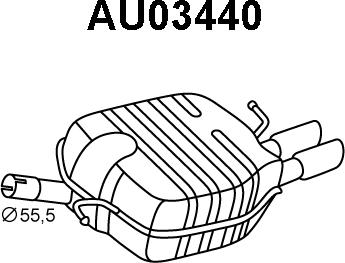 Veneporte AU03440 - Глушитель выхлопных газов, конечный autosila-amz.com