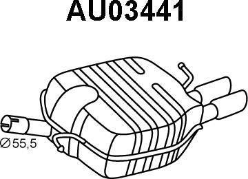 Veneporte AU03441 - Глушитель выхлопных газов, конечный autosila-amz.com