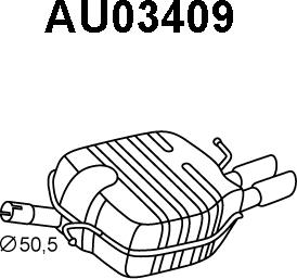 Veneporte AU03409 - Глушитель выхлопных газов, конечный autosila-amz.com