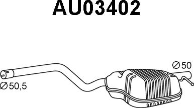 Veneporte AU03402 - Глушитель выхлопных газов, конечный autosila-amz.com
