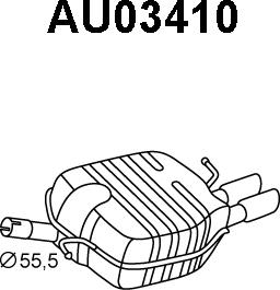 Veneporte AU03410 - Глушитель выхлопных газов, конечный autosila-amz.com