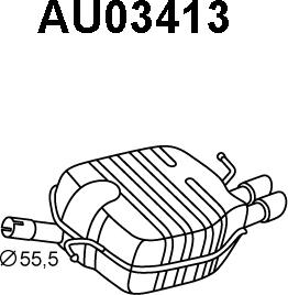 Veneporte AU03413 - Глушитель выхлопных газов, конечный autosila-amz.com