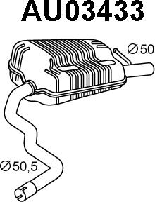Veneporte AU03433 - Глушитель выхлопных газов, конечный autosila-amz.com