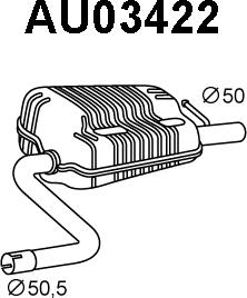 Veneporte AU03422 - Глушитель выхлопных газов, конечный autosila-amz.com