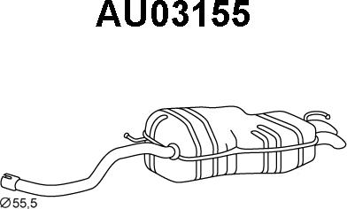 Veneporte AU03155 - Глушитель выхлопных газов, конечный autosila-amz.com