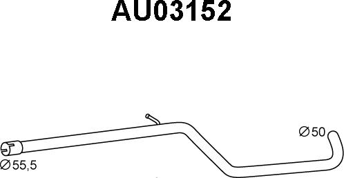 Veneporte AU03152 - Труба выхлопного газа autosila-amz.com