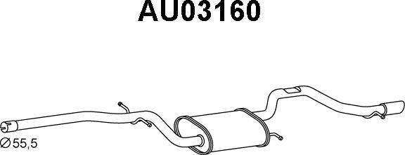 Veneporte AU03160 - Глушитель выхлопных газов, конечный autosila-amz.com