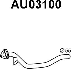 Veneporte AU03100 - Труба выхлопного газа autosila-amz.com