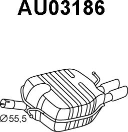 Veneporte AU03186 - Глушитель выхлопных газов, конечный autosila-amz.com