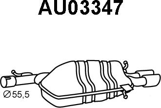 Veneporte AU03347 - Глушитель выхлопных газов, конечный autosila-amz.com