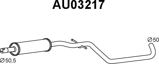 Veneporte AU03217 - Предглушитель выхлопных газов autosila-amz.com