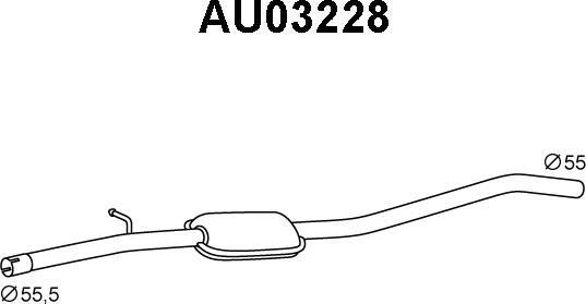 Veneporte AU03228 - Предглушитель выхлопных газов autosila-amz.com