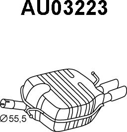 Veneporte AU03223 - Глушитель выхлопных газов, конечный autosila-amz.com